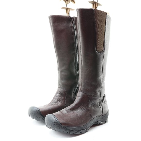 Keen Silverton Java Tall Leather Boots • Women's US 8 • Brown - Picture 4 of 16